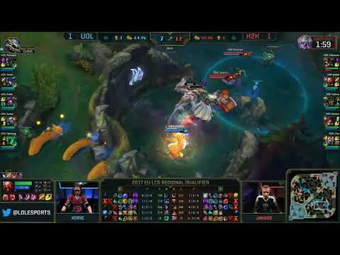 UOL (Samux Tristana) VS H2K (Nuclear Sivir) Game 3 Highlights - 2017 EU Regional Qualifier