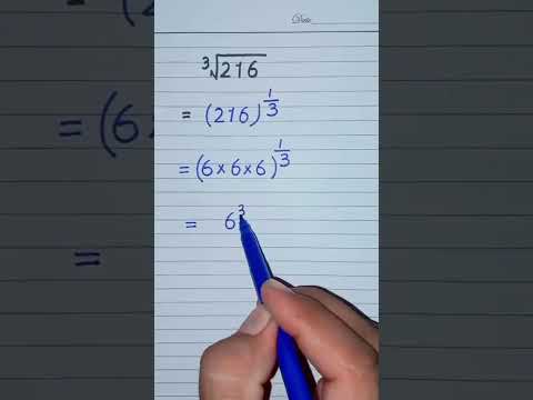 Cubic Radical Solution of ∛216 in Mathematics  #maths