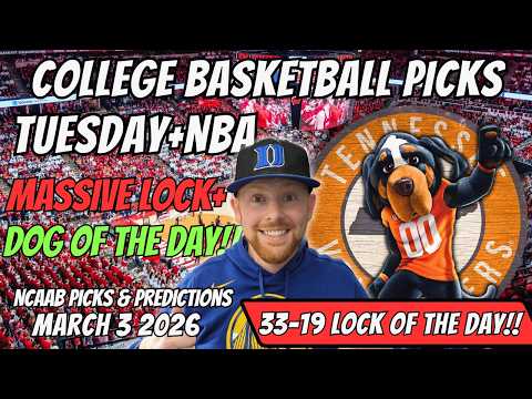 College Basketball Picks Today Tuesday 3/3/2026 | Free NCAAB Best Bets, Props, and Predictions
