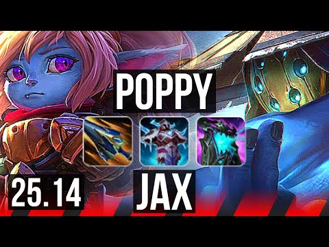 POPPY vs JAX (TOP) | 6 solo kills | KR Challenger | 25.14