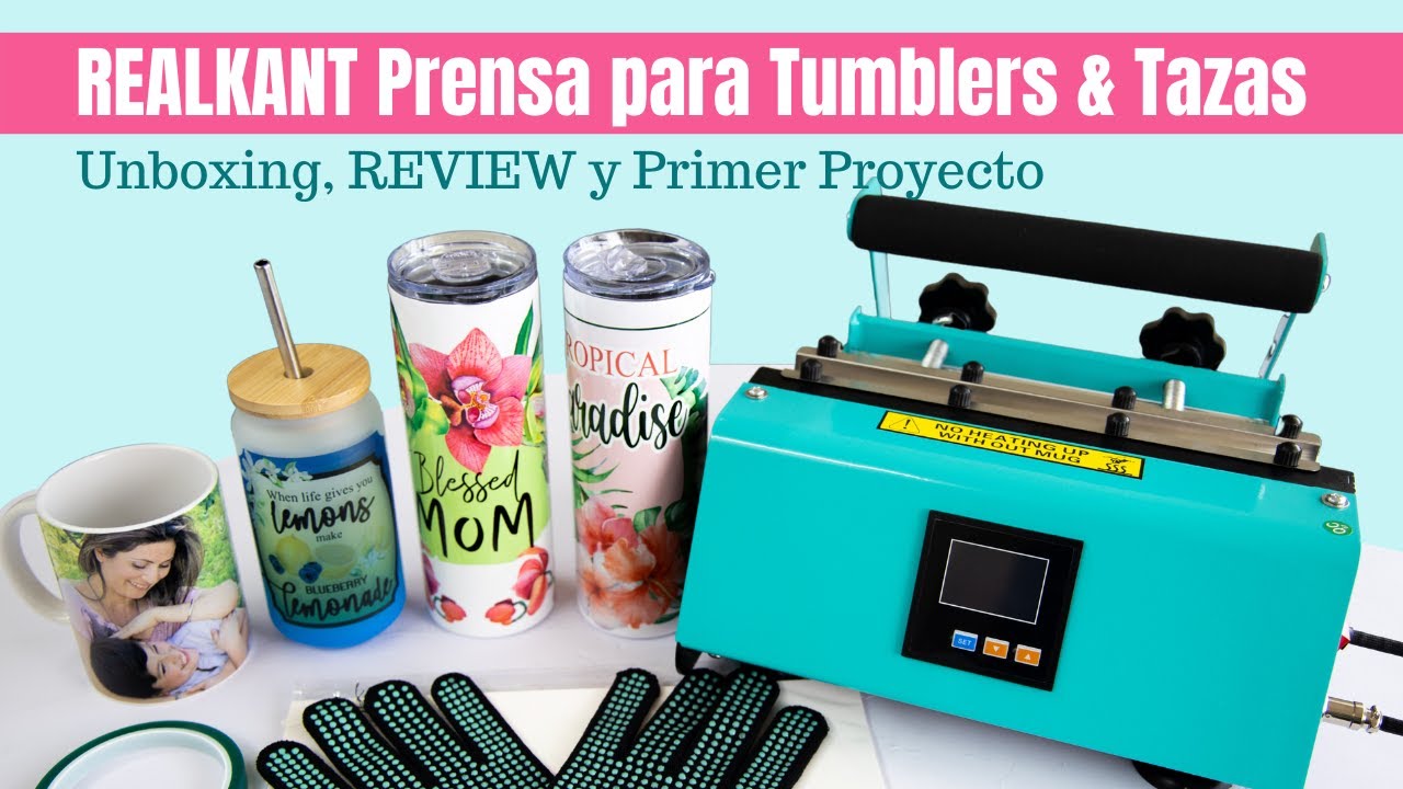 Como Sublimar Skinny Tumblers con Prensa para Tumblers REALKANT | Unboxing, Review y Tutorial