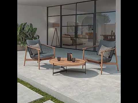 Dalle extérieur Arès 2.0 gris perle R11 60x60 cm