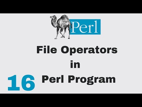 Perl Script Basic Tutorial 16 File Operators