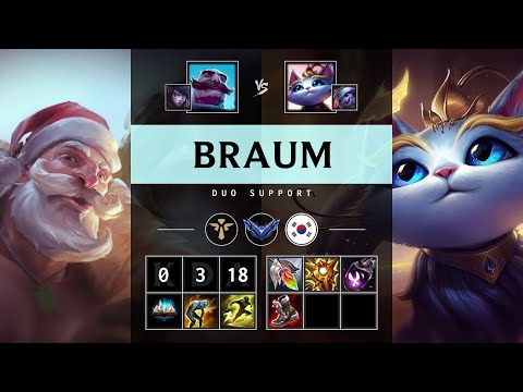 Braum Support vs Yuumi - KR Diamond Patch 25.20