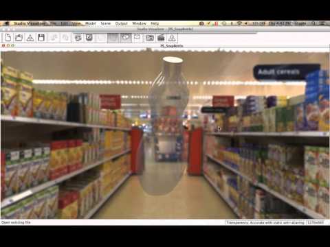 Rendering a 3D model in Esko's Ardios CAD program.