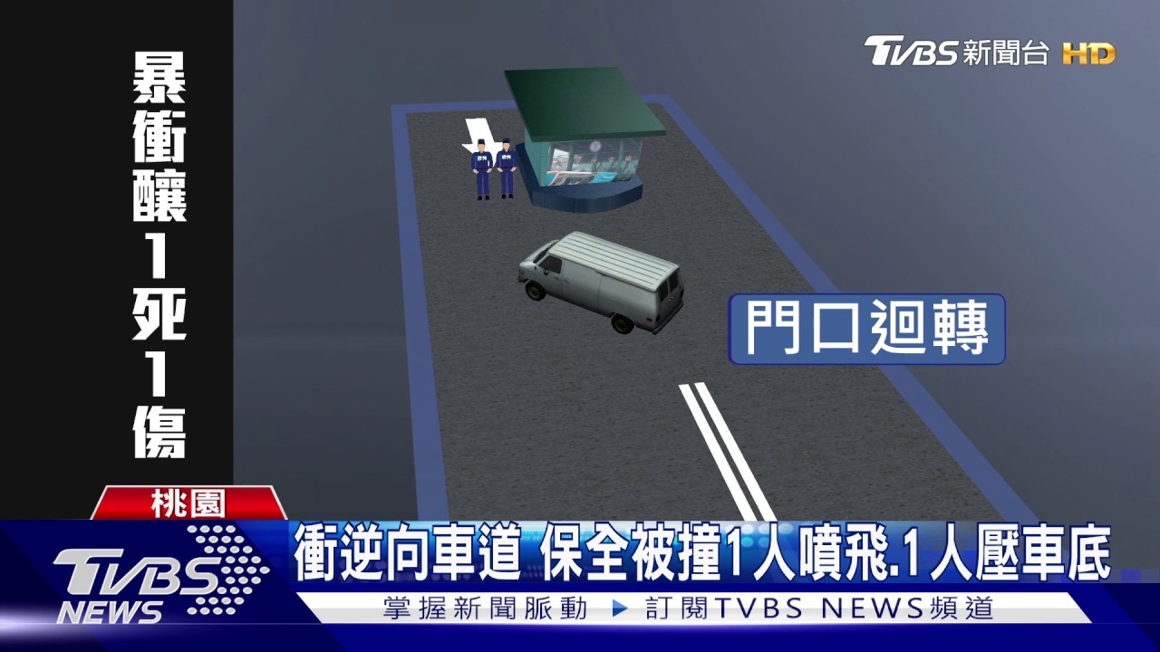 大潭電廠工程師迴轉突暴衝 保全1死1傷