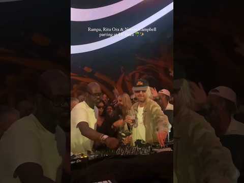 Black Coffee vibes w/ Naomi Campbell, Rita Ora & Rampa at Hi Ibiza 🇪🇸🔥 #blackcoffee #rampa #ibiza