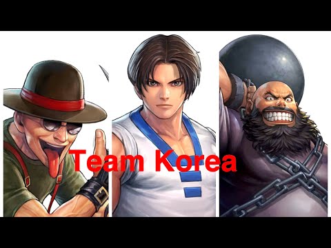 Kof 2002 um PS4 arcade mode playthogh with Team Korea