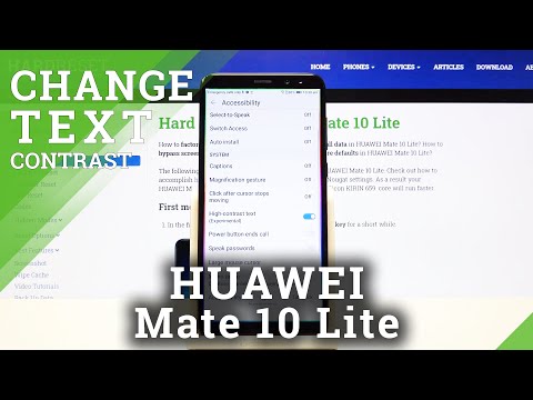 HUAWEI Mate 10 Lite & High Contrast Text – Device Font Features