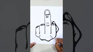 Download lagu How to draw Middle Finger #Shorts mp3