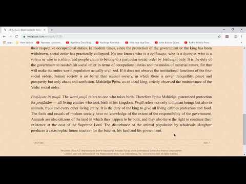 Srimad Bhagavatam Class  4.21.22 By HH Bhakti Vinod Swami Maharaj On Sep 22 nd 2019