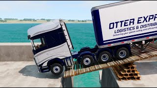 BeamNG.drive- Trucks vs Speed Bumps & others 2