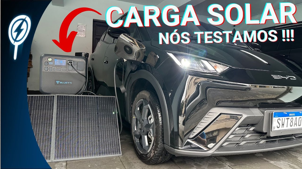 CARREGAMOS UM CARRO ELÉTRICO COM POWERBANK E ENERGIA SOLAR !!!