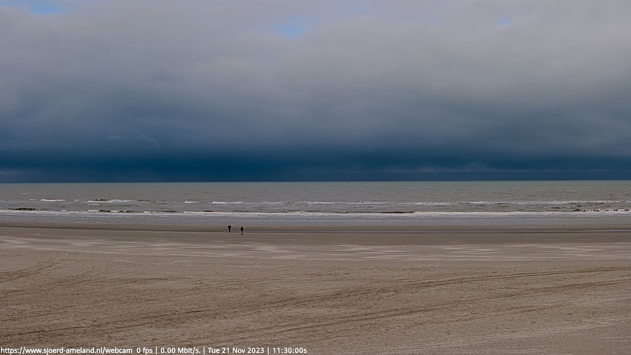 Live webcam view of Ameland North Sea Beach View