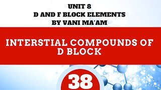 Interstitial compounds of d block |part 38|Unit-8 | cbse grade 12 |tricks |