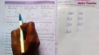 7th std maths term 1 | Chapter 5 Geometry | Exercise 5.1