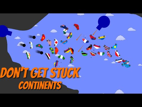 Continents Don't Get Stuck - Country Cars - Contienents 2024 - Algodoo