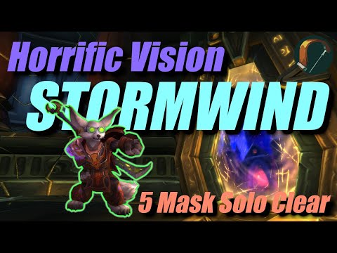 Survival Hunter Solo - 5 Mask Horrific Vision of Stormwind | Full Clear