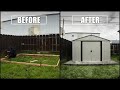 Assembling an Arrow Storage Shed from Lowe's Time Lapse