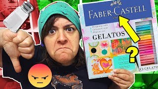 DON'T BUY! 14 REASONS FABER CASTELL GELATOS Kit is NOT worth it SaltEcrafter #24