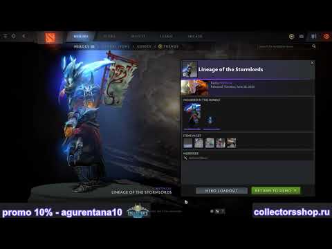 Lineage of the Stormlords set for Juggernaut DOTA 2 TI10 Collector's Cache