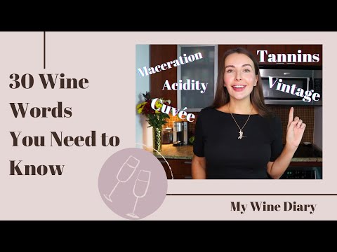WINE WORDS YOU NEED TO KNOW