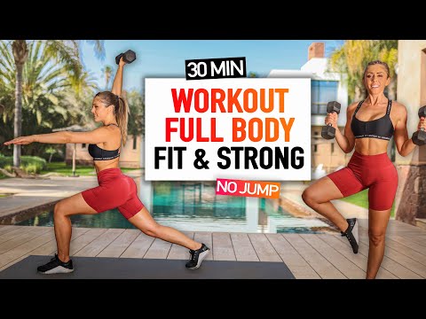 30-MINUTE FULL BODY WORKOUT TO SCULPT YOUR BODY AT HOME - Dumbbells + Chair #BodyStrongChallenge