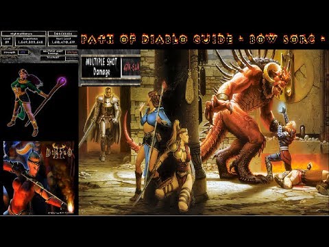Path of Diablo HC - Bow Sorc Guide 54k multishot, 60k melee