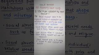 What do you understand by SOCIAL STRUCTURE ? Class -12 SOCIOLOGY Ch.1 Introducing INDIAN Society.