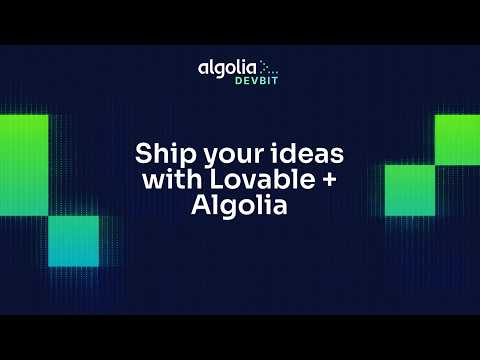 Ship your ideas with Lovable + Algolia