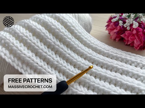 SUPER EASY Crochet Pattern for Beginners (1 ROW REP)!⚡️NEW Crochet Stitch for Baby Blanket & Bag