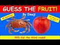 Guess The Fruit By Emoji Only 1 Can Score 45 45 Impossible Final Round Emoji Fun Quiz