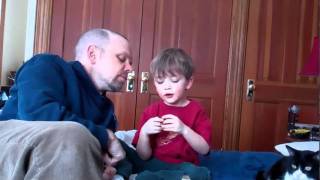 James & Dad & Special Guest Marco Polo the Cat!