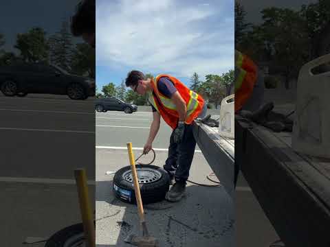 Blown Tire on side of the Highway!