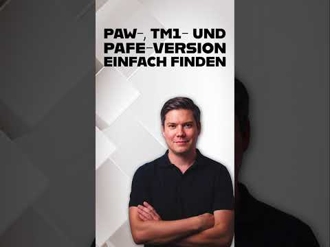 Video: PAW-, TM1- und PAfE-Version prüfen