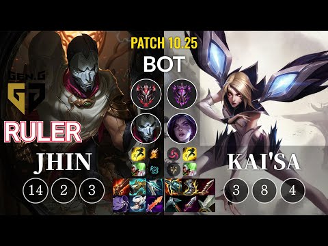 GEN Ruler Jhin vs Kai'Sa Bot - KR Patch 10.25