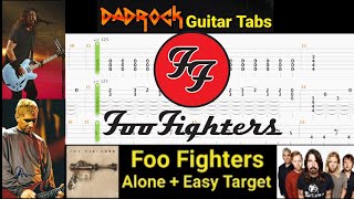 Alone Easy Target - Foo Fighters - Guitar + Bass TABS Lesson