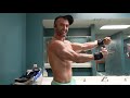 Crazy chest pump flexing routine post workout men's physique bodybuilding