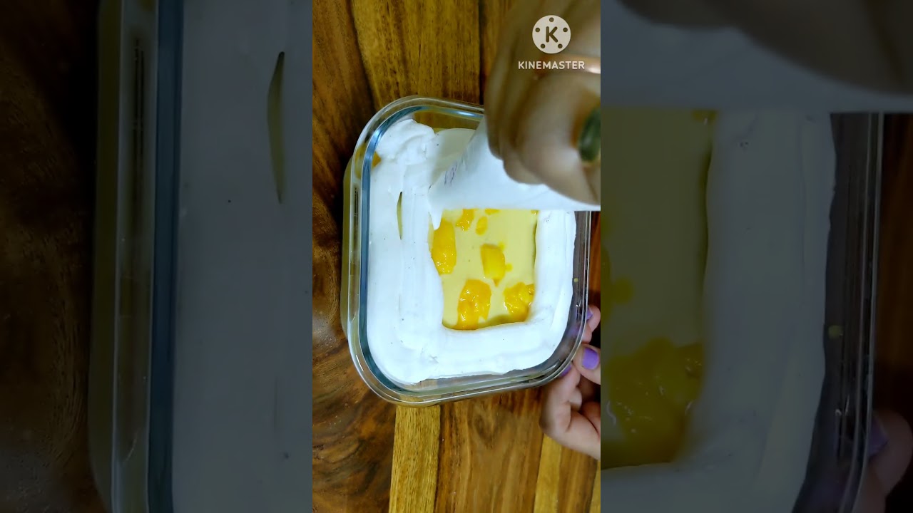 5 Ingredients Mango Cake । No Bake Mango Milk Cake #Shorts #mango cake #viral shorts