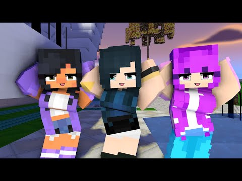 chicken wing poi poi aphmau, funneh and zoey good friends - minecraft animation #shortsviral