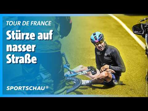 Tour de France, 20. Etappe Highlights: Regen und Stürze auf der vorletzten Etappe | Sportschau