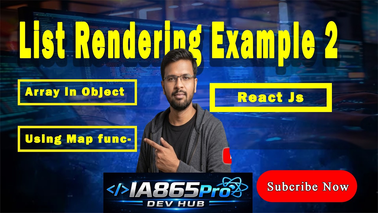 React JS List Rendering Tutorial | Render Array of Objects with map() | Beginner Friendly 2026