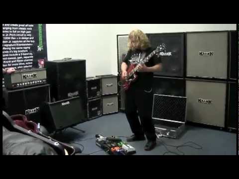 Tesla's Frank Hannon at the Krank Factory demoing a Nineteen80 Jr. 50W combo