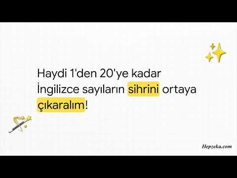 1. Sınıf İngilizce Sayılar - Numbers 1–20