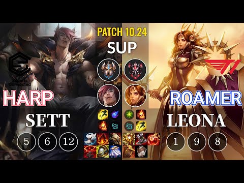 ESC Harp Sett vs T1 Roamer Leona Sup - KR Patch 10.24