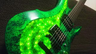 How to remodel a guitar with a beer bottle and epoxy resin 【#3】
