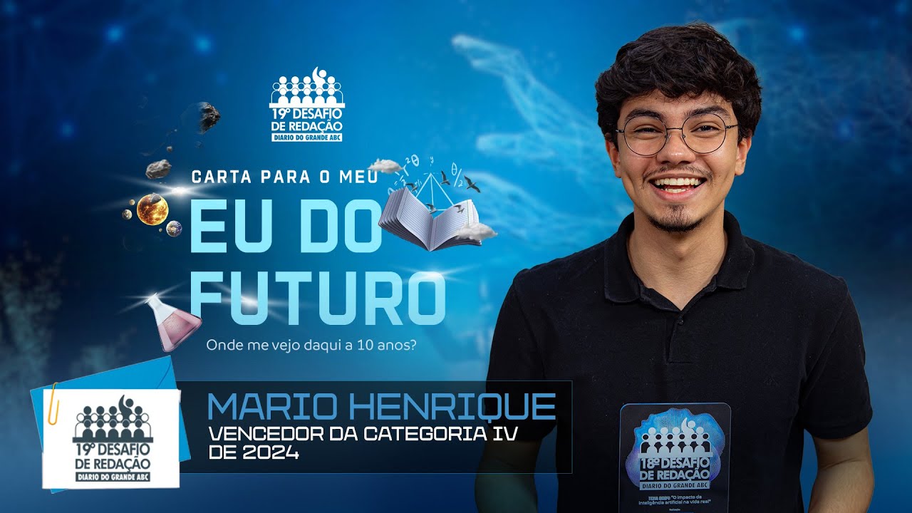 Estudante premiado na 18ª edição do Desafio de Redação fala sobre conquista