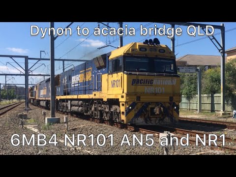 NR101 AN5 and NR1 leading 6MB4 from Dynon to acacia bridge QLD