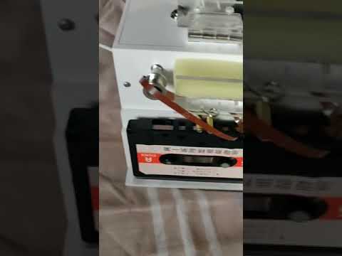 Homemade  old cassette tape cleaning device.