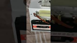 Homemade  old cassette tape cleaning device.
